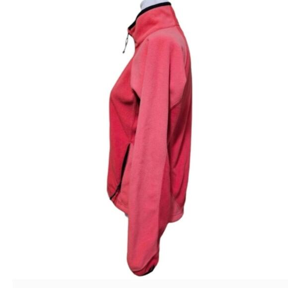 L.L. Bean Jacket Coral Polartec Weather Channel Pockets Women's Size Small - Picture 2 of 8